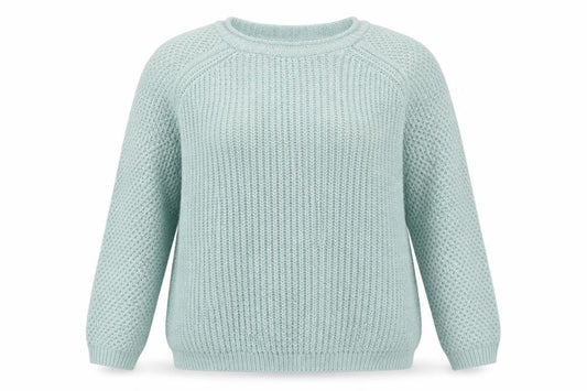 New Look Womens Blue  Acrylic Pullover Sweatshirt Size 12  Pullover