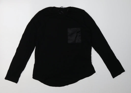 Select Womens Black  Viscose Pullover Sweatshirt Size S  Pullover