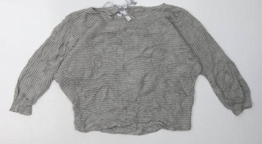 Preworn Womens Grey  Acrylic Pullover Sweatshirt Size S  Pullover