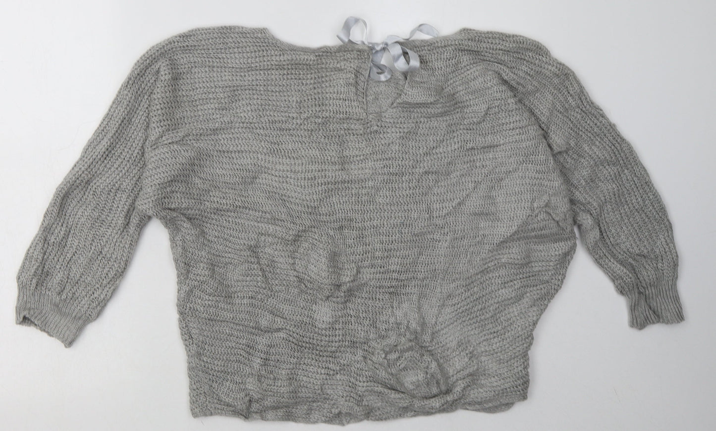 Preworn Womens Grey  Acrylic Pullover Sweatshirt Size S  Pullover