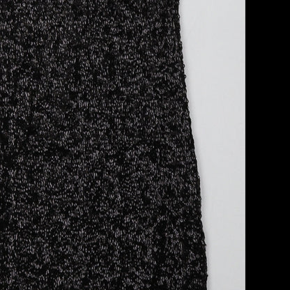 Sweewë Womens Black Polyester Bodycon Size S Scoop Neck Pullover - Sequin Detail