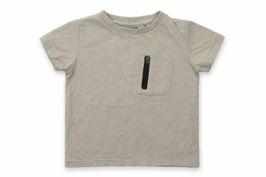 Next Boys Green  Cotton Basic T-Shirt Size 12-18 Months Crew Neck Pullover