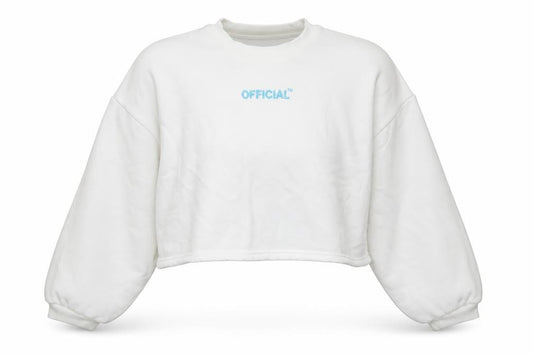 Boohoo Womens Ivory  Cotton Pullover Sweatshirt Size 14  Pullover - Official