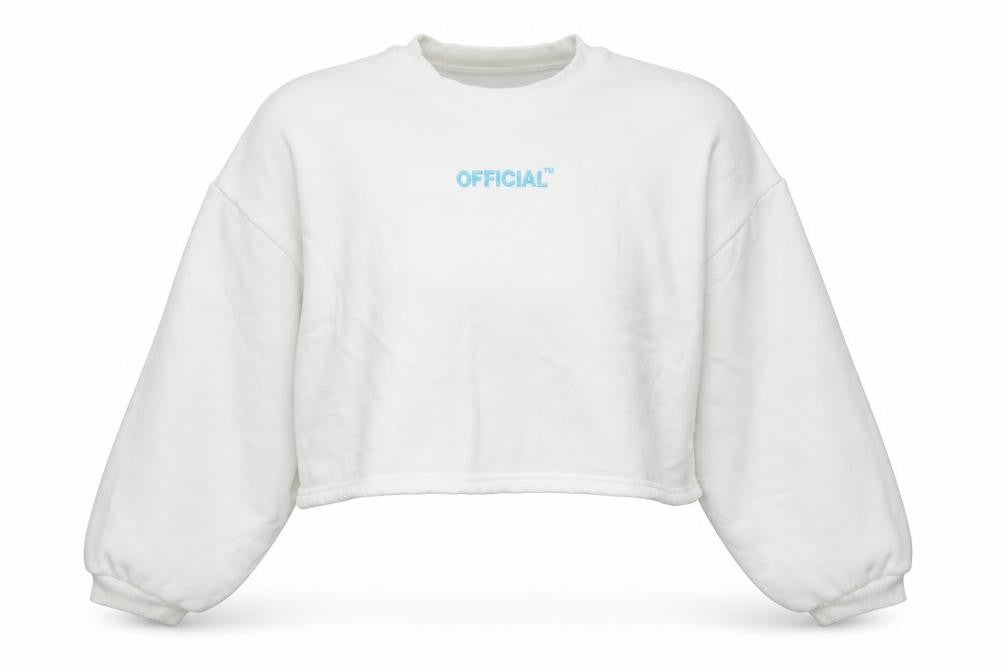 Boohoo Womens Ivory  Cotton Pullover Sweatshirt Size 14  Pullover - Official