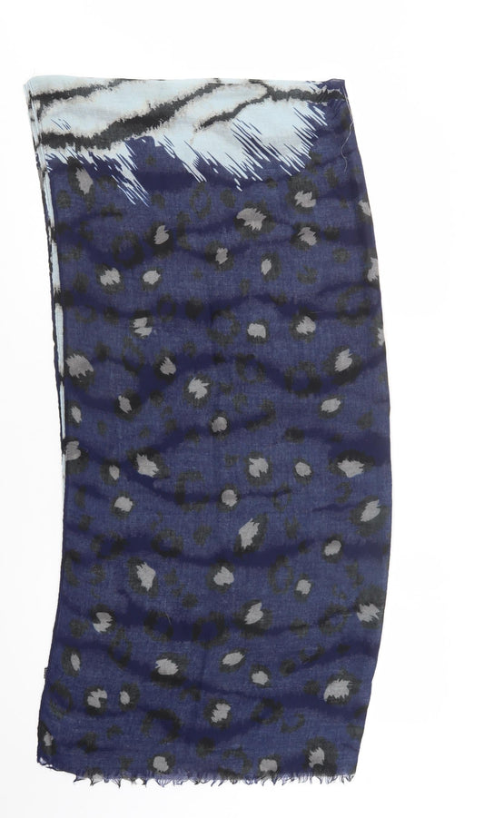 Preworn Womens Blue Animal Print Viscose  Shawl/Wrap