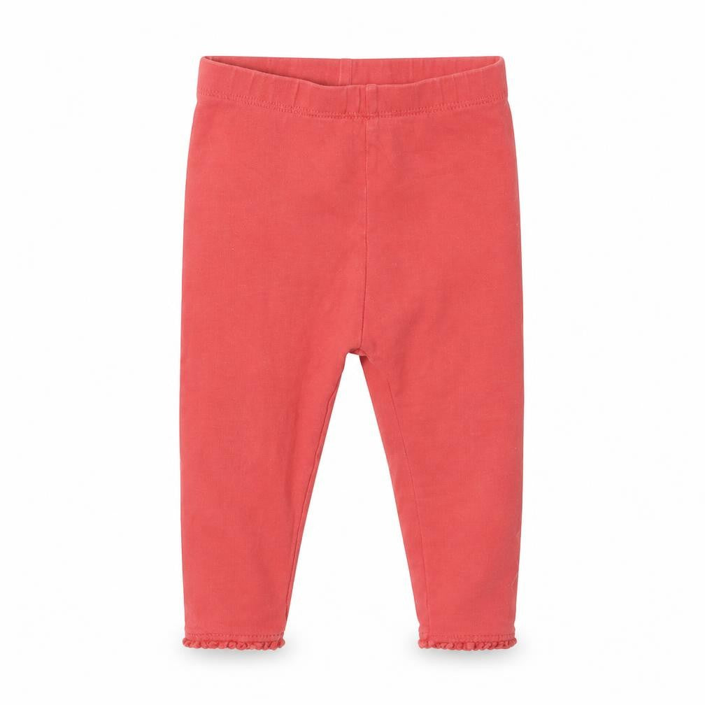 Mothercare Baby Red  Cotton Jogger Leggings Size 9-12 Months