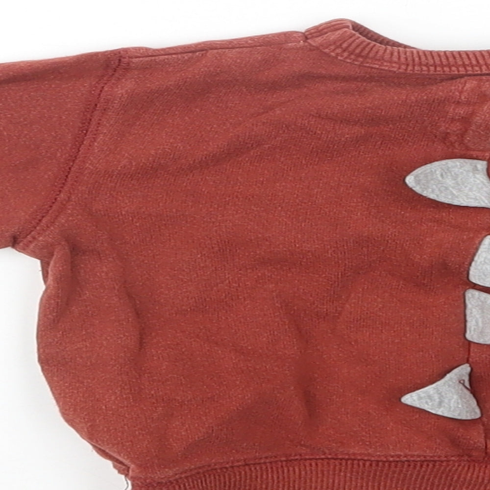 NEXT Baby Brown  Cotton Pullover Jumper Size 9-12 Months   - Roar