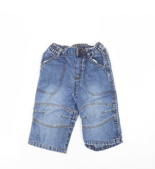 Cherokee Baby Blue  Cotton Jogger Jeans Size 9-12 Months  Button