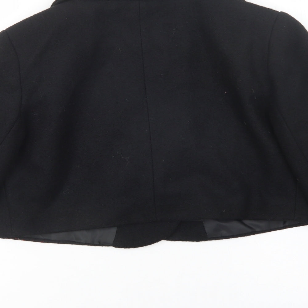 Ziuppe Womens Black   Kimono Blazer Size 12  Button
