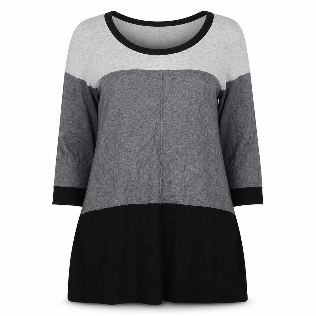 George Womens Grey Round Neck Striped Viscose Pullover Jumper Size 14