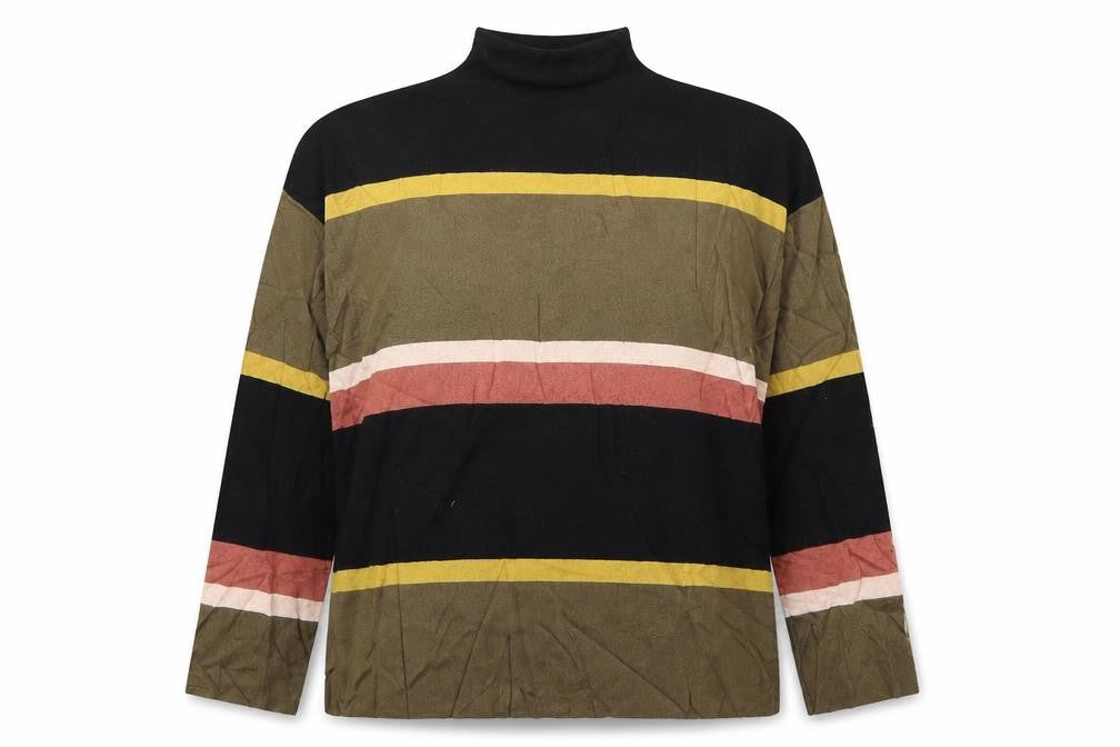 New Look Womens Multicoloured Round Neck Striped Viscose Pullover Jumper Size L