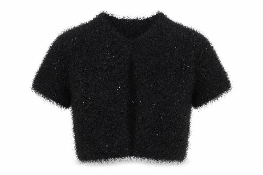 Peacocks Womens Black V-Neck  Polyester Cardigan Jumper Size 8