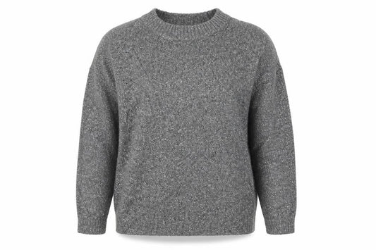 Tu Womens Grey Round Neck  Acrylic Pullover Jumper Size S