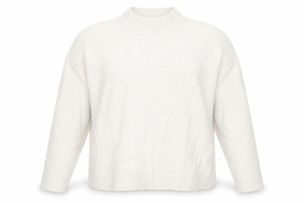 Miss Selfridge Womens White Round Neck  Acrylic Pullover Jumper Size 10