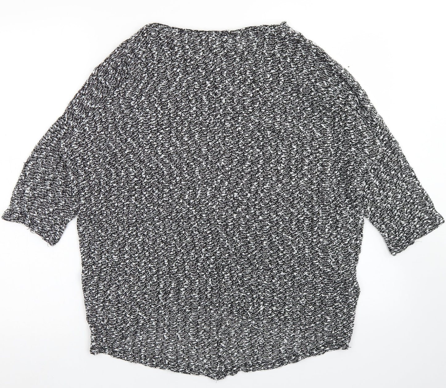 New Look Womens Grey  Polyester Basic T-Shirt Size 12 Round Neck