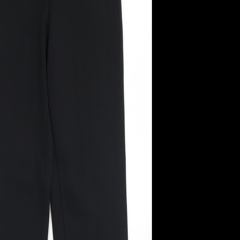 St Michael Womens Black  Nylon Dress Pants Trousers Size 10 L27 in Regular
