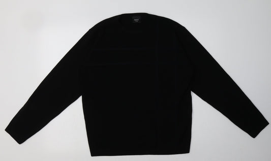 NEXT Mens Black  Viscose Pullover Sweatshirt Size L