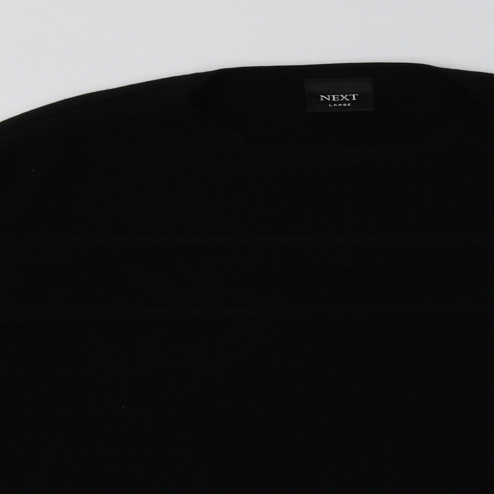 NEXT Mens Black  Viscose Pullover Sweatshirt Size L