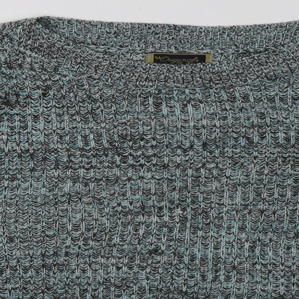 originals Womens Blue  Acrylic Pullover Sweatshirt Size M  Pullover