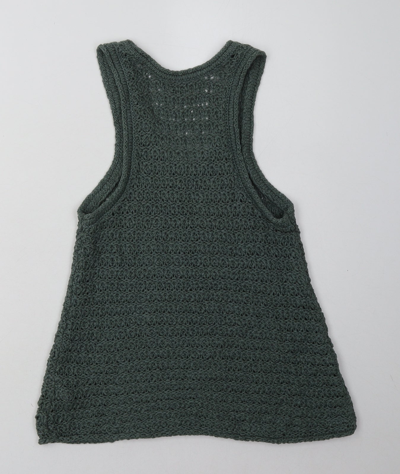 Aerie Womens Green  Acrylic Basic Tank Size M Scoop Neck