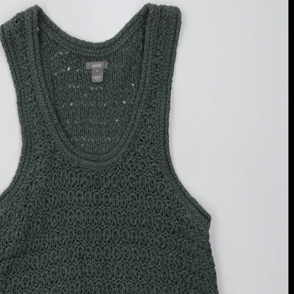 Preloved Aerie Womens Green  Acrylic Basic Tank Size M Scoop Neck - Detail