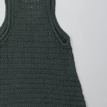 Preloved Aerie Womens Green  Acrylic Basic Tank Size M Scoop Neck - Label