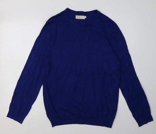 Preloved Debenhams Mens Blue  Viscose Pullover Sweatshirt Size S - Front
