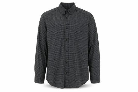 Old Navy Mens Black Check Cotton  Button-Up Size S Collared Button