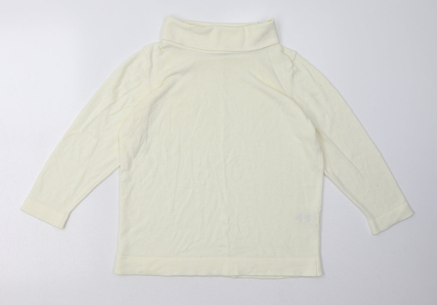 Marks and Spencer Womens White  Acrylic Pullover Sweatshirt Size 14  Pullover
