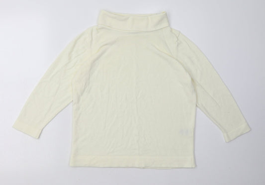 Marks and Spencer Womens White  Acrylic Pullover Sweatshirt Size 14  Pullover