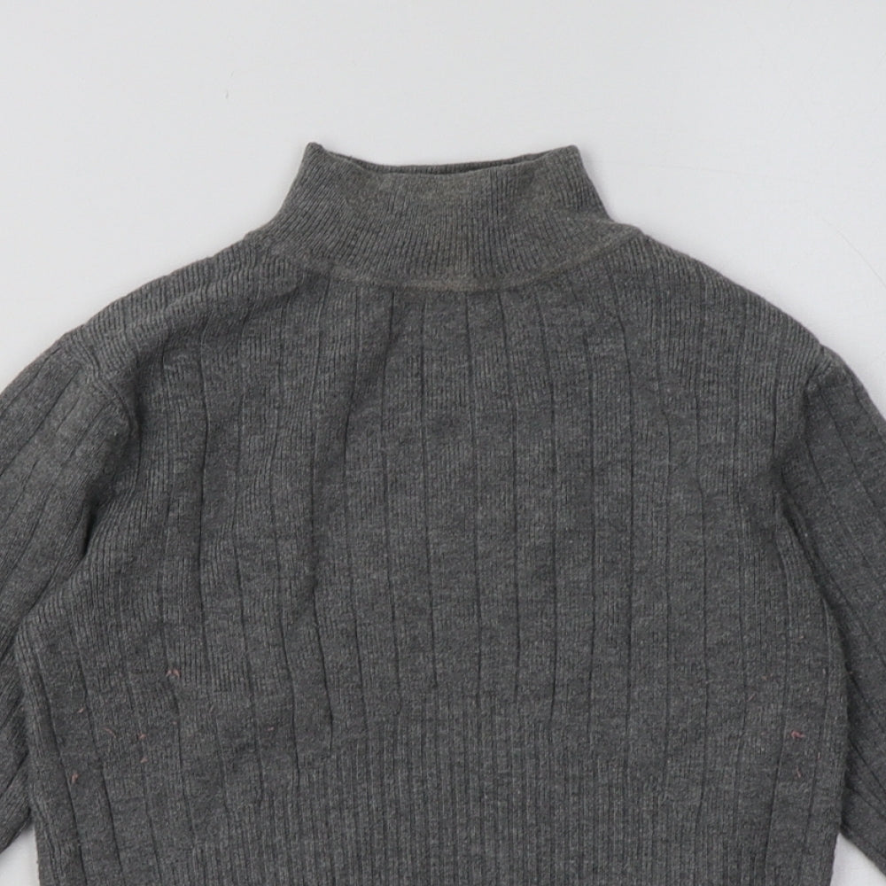Marks and Spencer Womens Grey  Vinyl Pullover Sweatshirt Size 6  Pullover