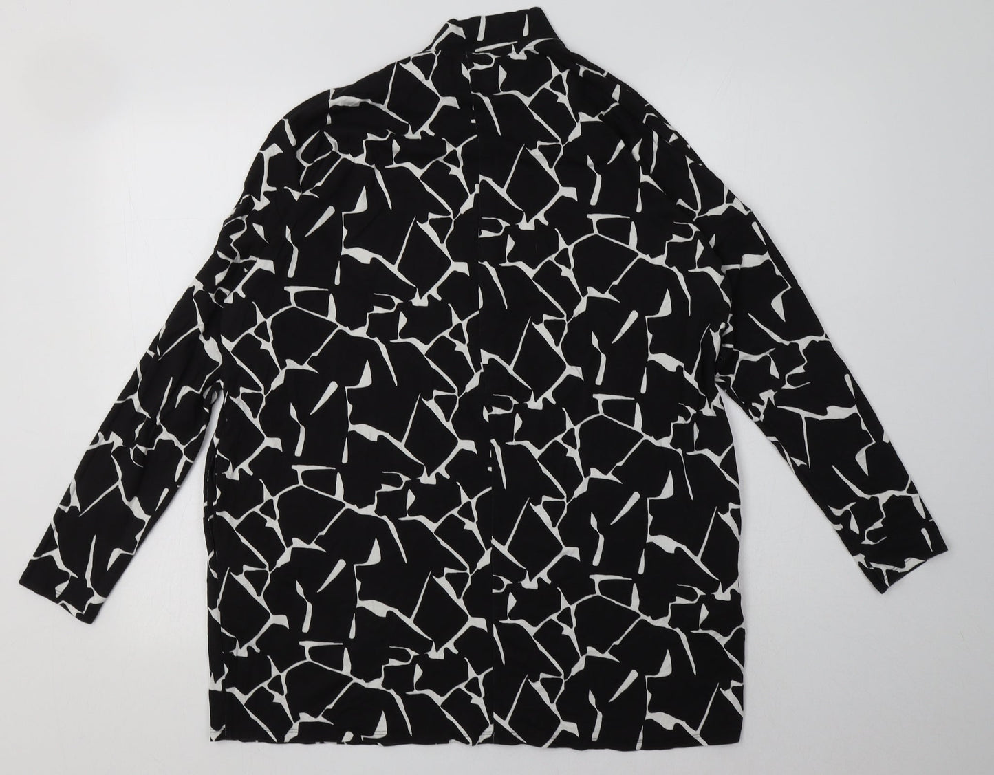 capsule Womens Black Geometric Cotton A-Line  Size 14  Halter Pullover