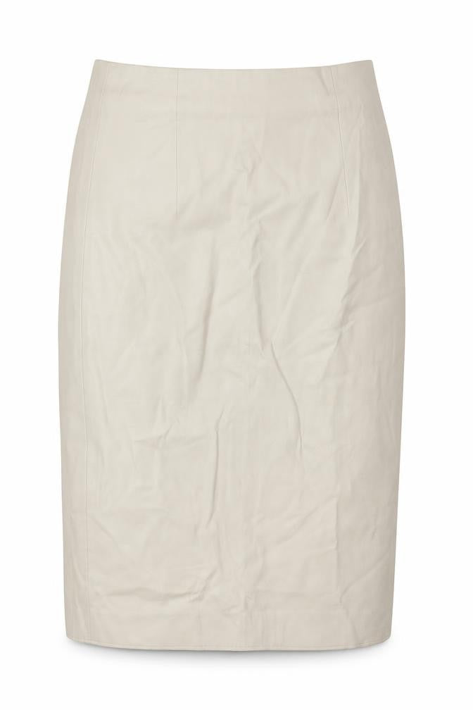 Zara Womens Beige  Polyurethane A-Line Skirt Size S   Zip