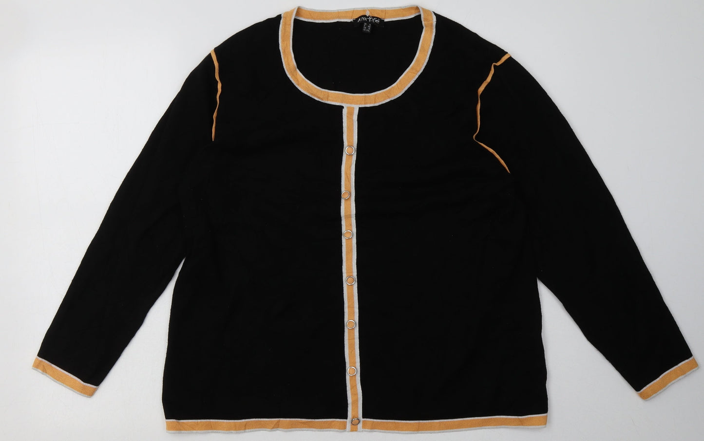 marble  Womens Orange  Viscose Pullover Sweatshirt Size 20  Pullover
