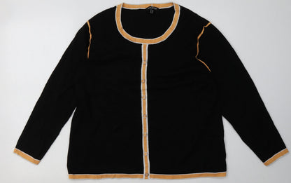marble  Womens Orange  Viscose Pullover Sweatshirt Size 20  Pullover