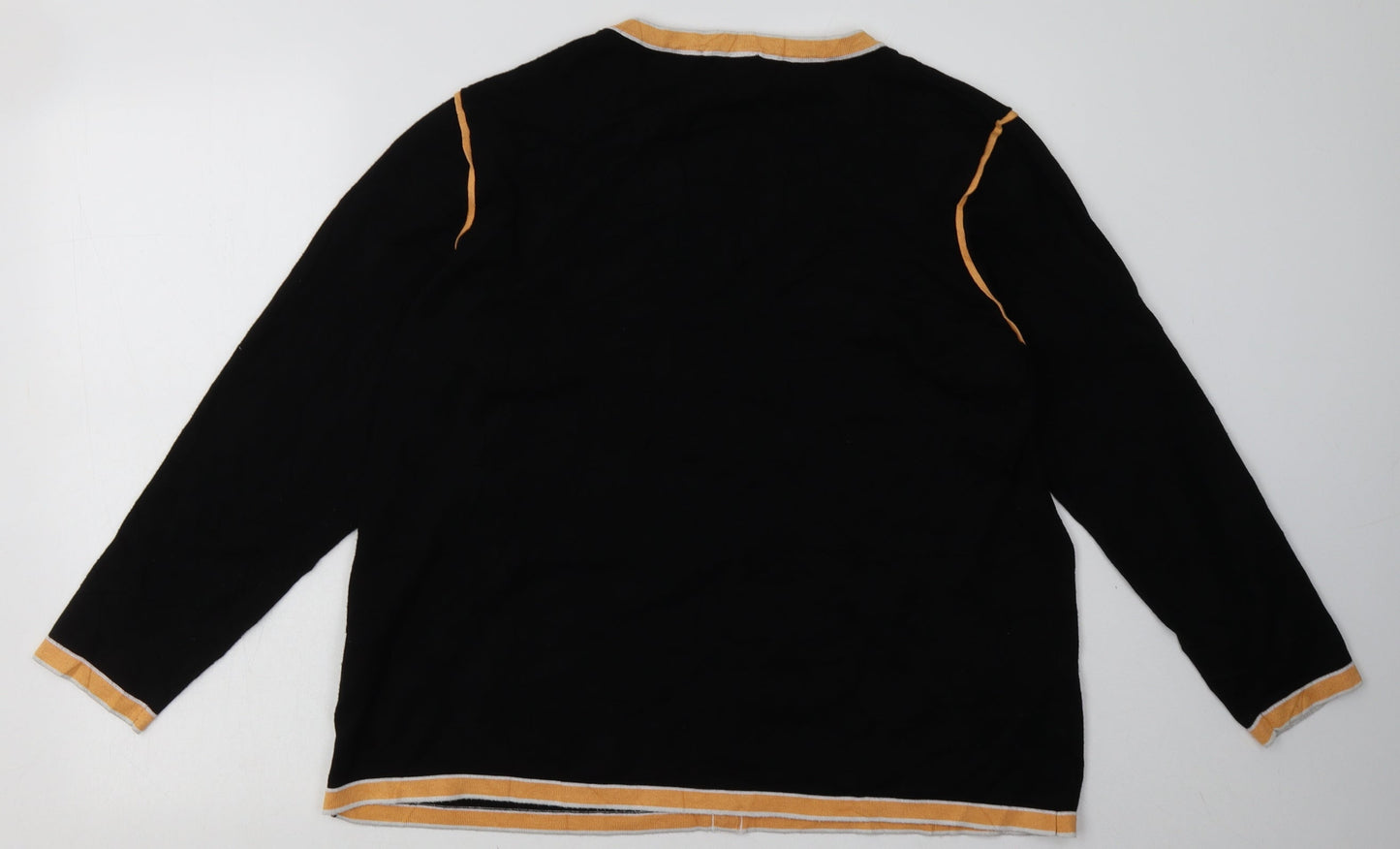 marble  Womens Orange  Viscose Pullover Sweatshirt Size 20  Pullover