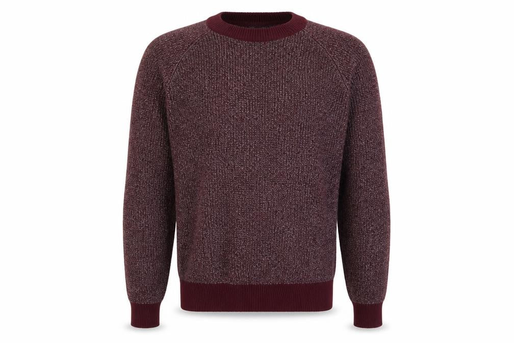 Fabric Mens Red  Cotton Pullover Sweatshirt Size S