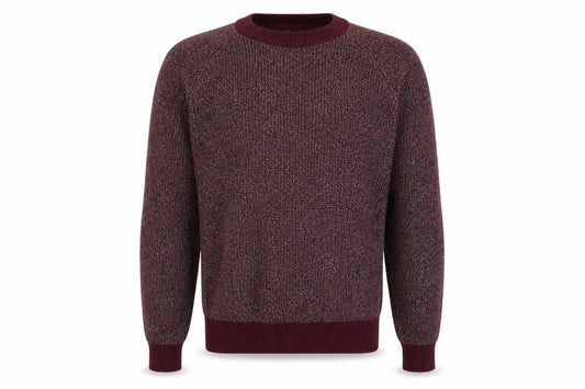 Fabric Mens Red  Cotton Pullover Sweatshirt Size S