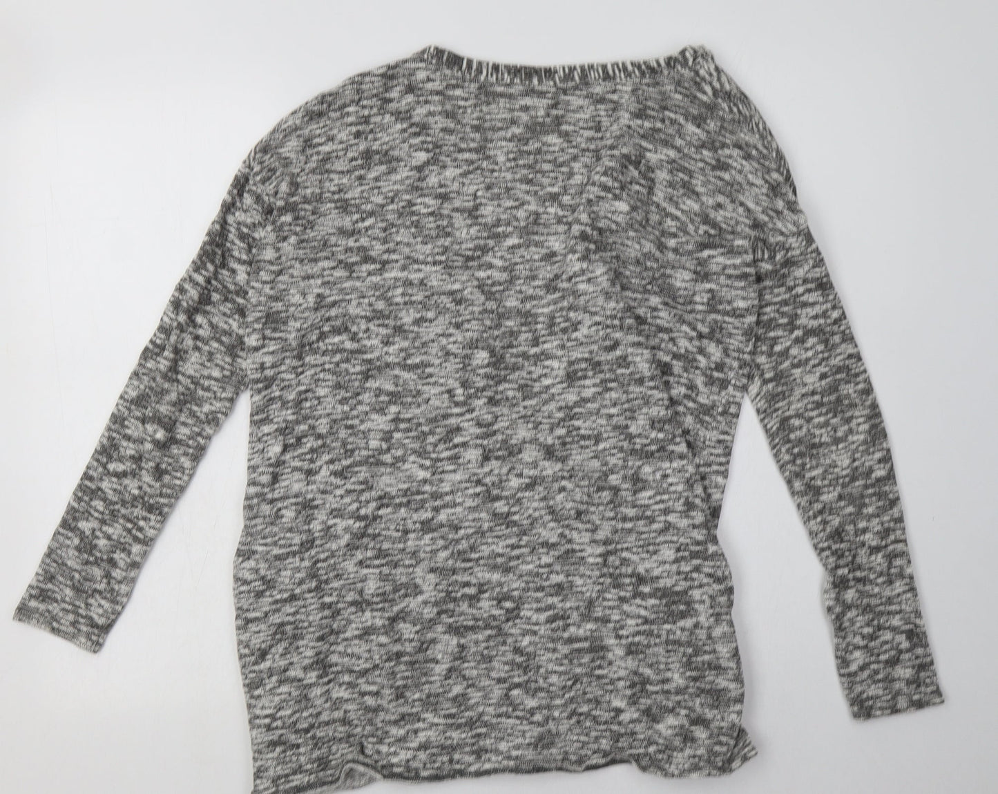 Topshop Womens Grey V-Neck  Cotton Cardigan Jumper Size 10