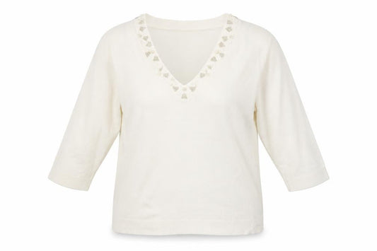 BHS Womens White Fair Isle Acrylic Pullover Sweatshirt Size 18  Pullover