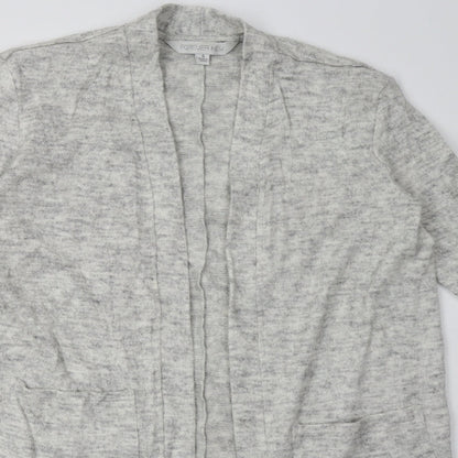 Forever New Womens Grey Collared  Acrylic Cardigan Jumper Size S
