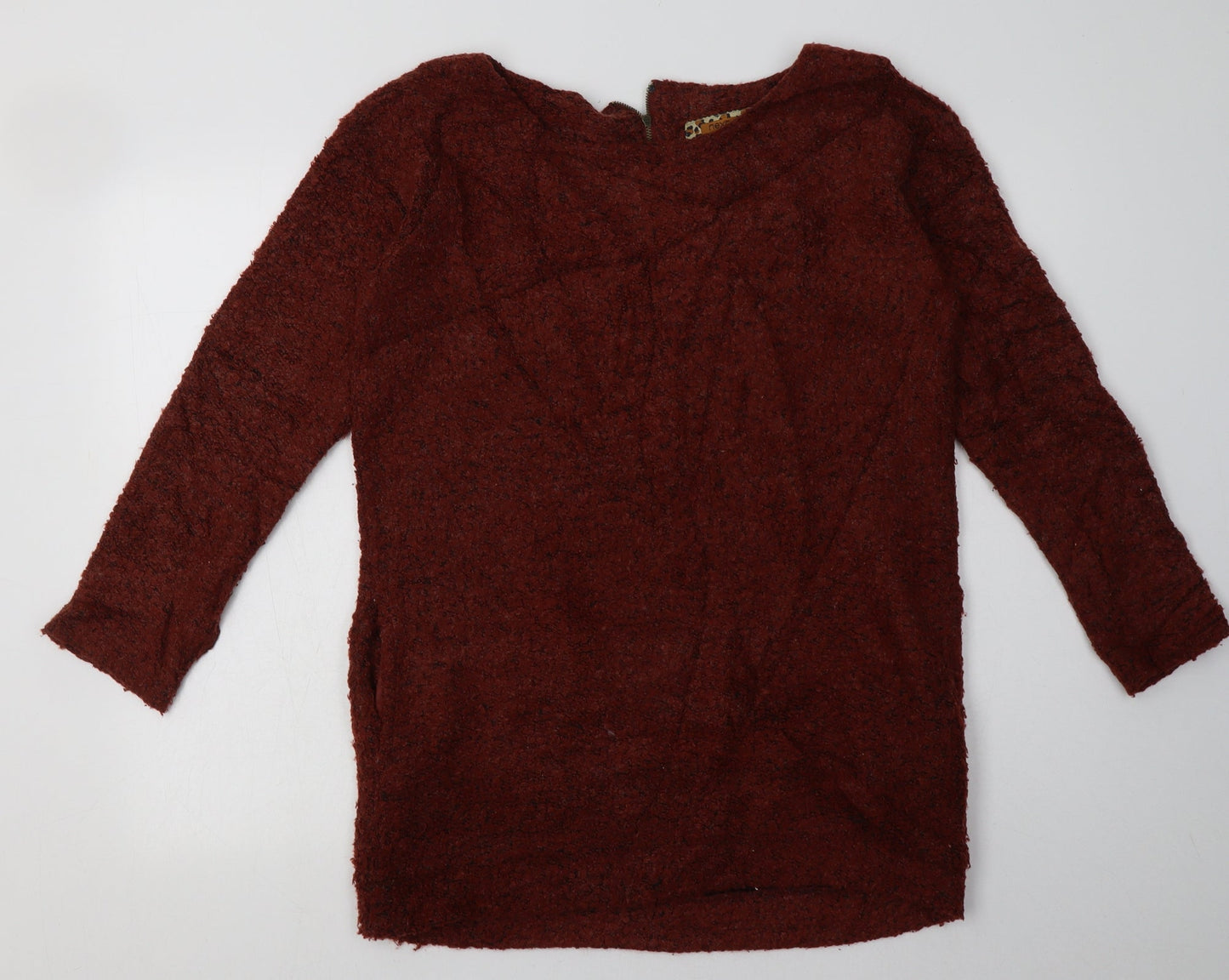 NEXT Womens Orange  Polyester Pullover Sweatshirt Size 12  Zip