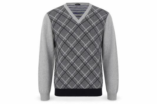 jc rags Mens Grey Check  Pullover Sweatshirt Size L