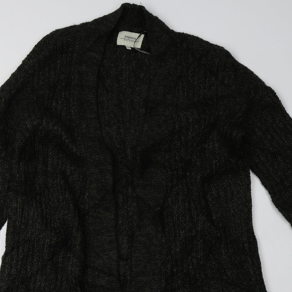 Matalan Womens Green V-Neck  Acrylic Cardigan Jumper Size M
