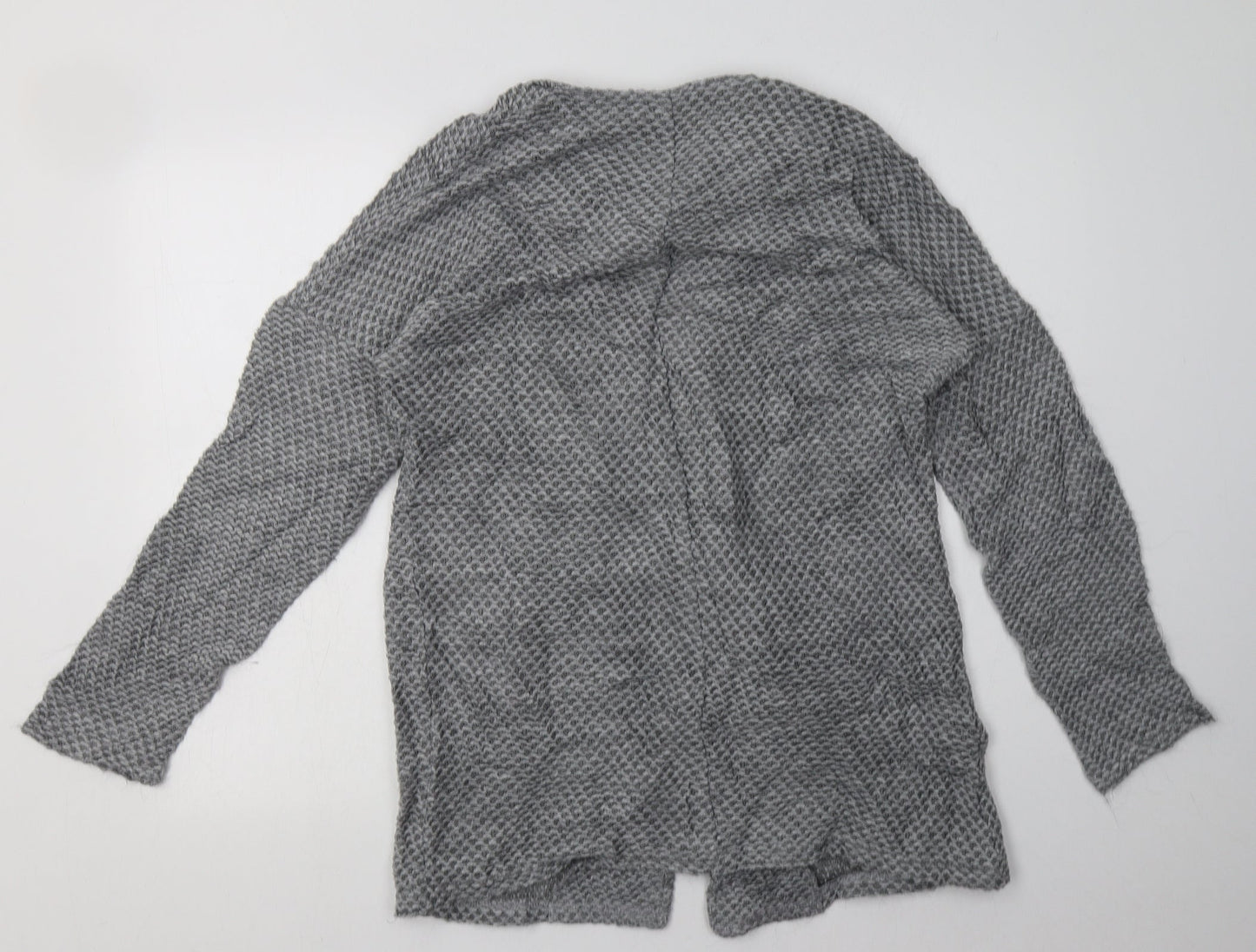 River Island Womens Grey V-Neck  Acrylic Cardigan Jumper Size 10