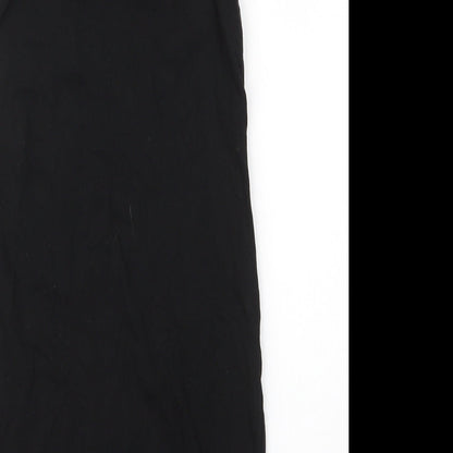 Preloved H&M Womens Black  Cotton Basic Tank Size 6 Round Neck - Label