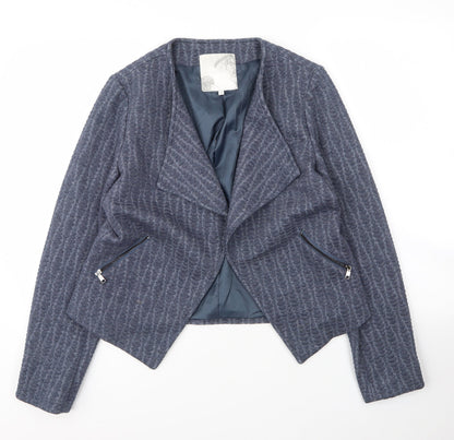 Preloved Debenhams Womens Blue  Polyester Jacket Blazer Size 12 - Front