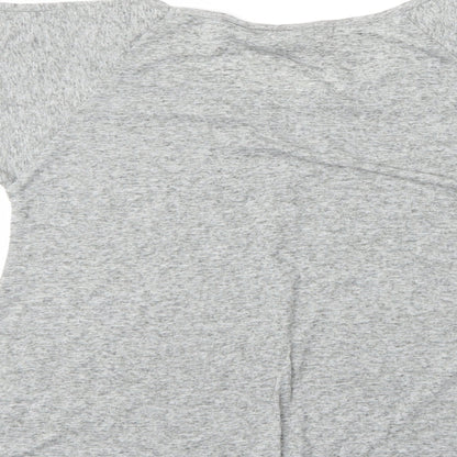 New Look Womens Grey  Polyester Basic Blouse Size 8 Round Neck