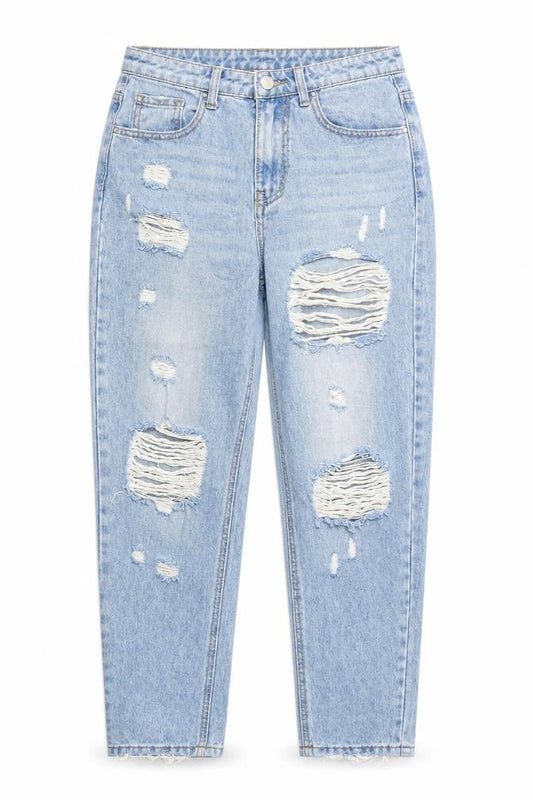 Monday Womens Blue  Cotton Mom Jeans Size S L24 in Regular Zip
