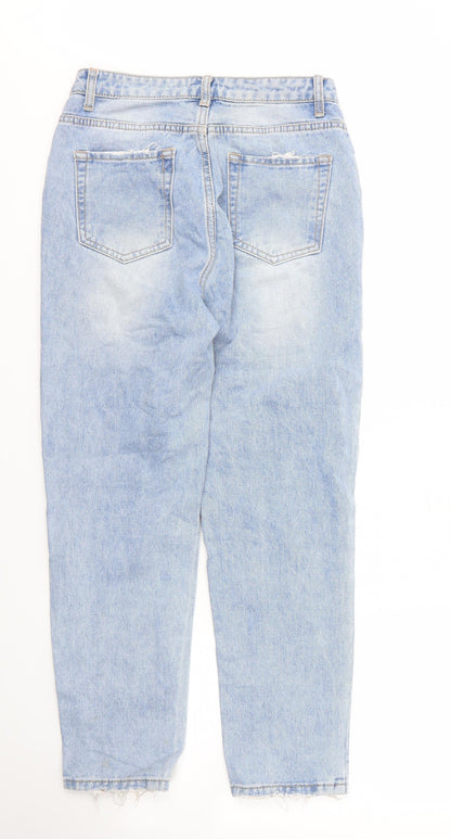 Monday Womens Blue  Cotton Mom Jeans Size S L24 in Regular Zip